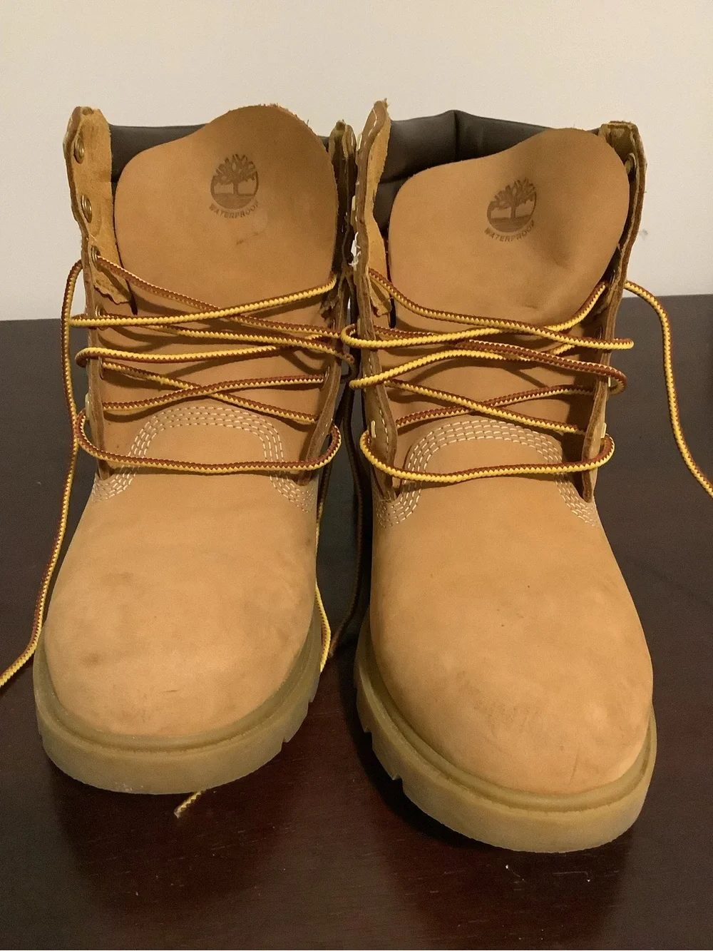 Men's Timberland Wheat Work Boots with Padded Collar size 7.5
